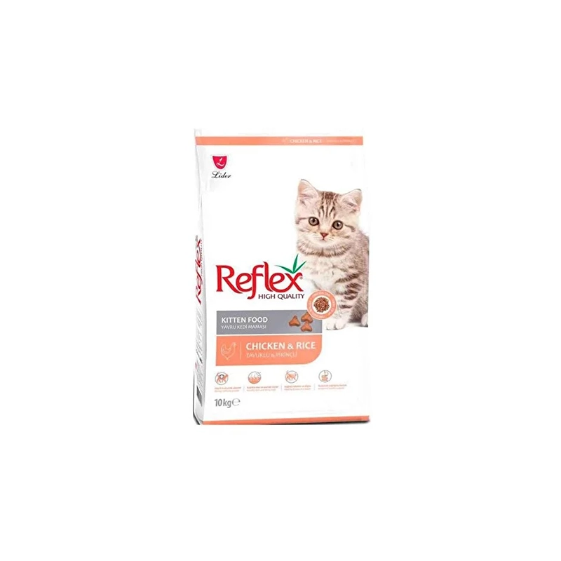 غذای خشک بچه گربه رفلکس مدل Kitten با طعم مرغ و برنج