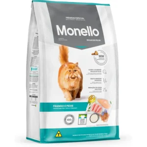 غذای خشک گربه بالغ هیربال کنترل مونلو با طعم گوشت پرندگان و ماهی سالمون