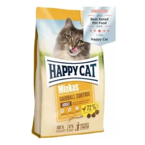 غذای گربه هپی کت هیربال مینکاس با طعم مرغ  Happycat Anti Hairbal